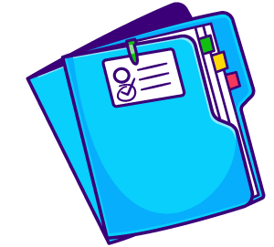 documento azul carpeta