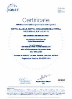 Certificado ISO9001 2